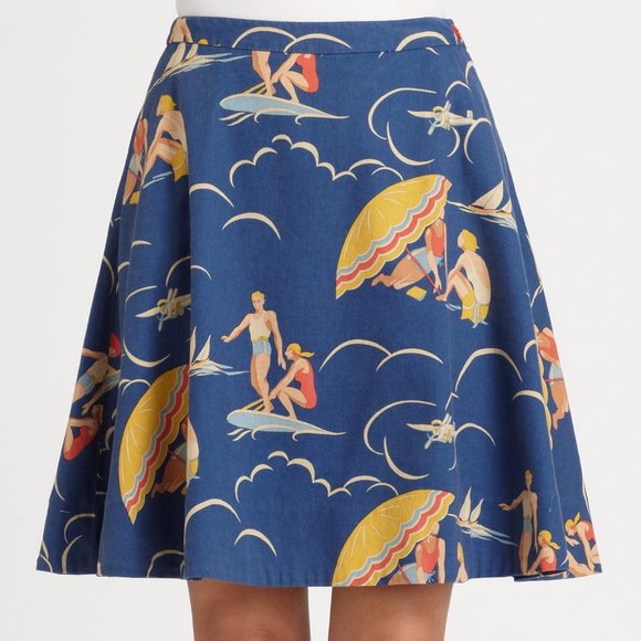 Ralph Lauren Blue Label Dresses & Skirts - NWT Ralph Lauren Mikaela Retro Print Skirt